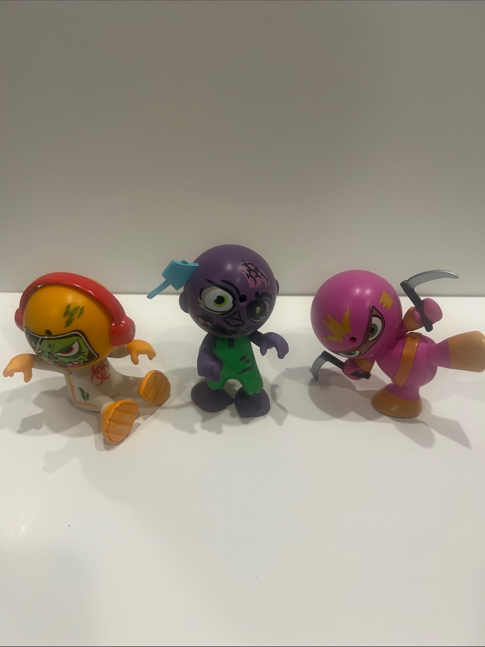 Purple Zombie Figure with Green Outfit - Kids Action Toy